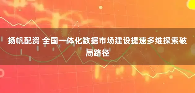 扬帆配资 全国一体化数据市场建设提速多维探索破局路径
