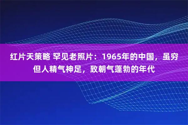 红片天策略 罕见老照片：1965年的中国，虽穷但人精气神足，致朝气蓬勃的年代